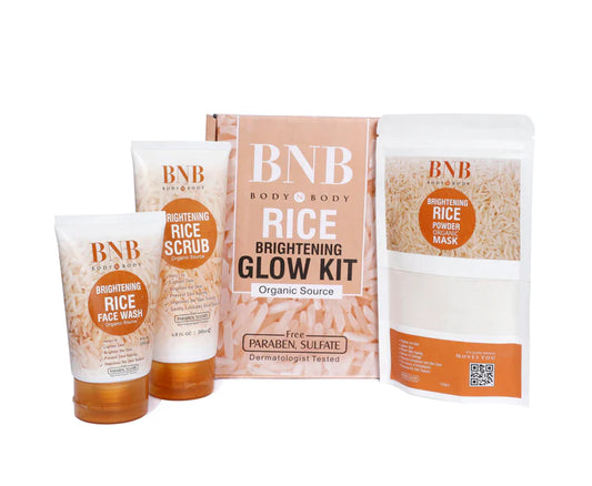 BNB Brightening Rice Extract Bright & Glow Kit 3 in 1